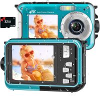 4K Underwater Camera 11FT Waterproof Camera with 32GB Card 48MP
