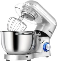 Aucma 6-Speed Tilt-Head Food Stand Mixer,6.5-QT 660W