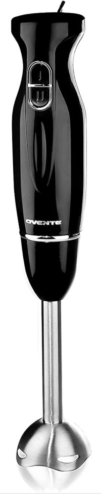 OVENTE HS560B Electric Immersion Hand Blender 300 Watt 2 Mixing Speed