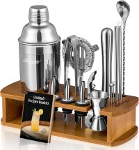 KITESSENSU Cocktail Shaker Set Bartender Kit with Stand