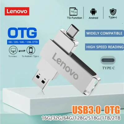 Lenovo 16TB 3.0 USB flash drive waterproof Type-C USB metal high-speed pen drive 2TB 512GB suitable for computer storage devices - Image 5