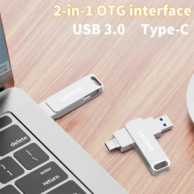 Lenovo 16TB 3.0 USB flash drive waterproof Type-C USB metal high-speed pen drive 2TB 512GB suitable for computer storage devices - Image 2