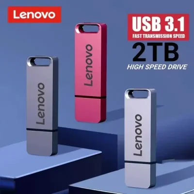 Lenovo USB 3.1 portable hard drive 2TB 1TB flash drive 512GB USB high-speed metal flash drive, suitable for PC