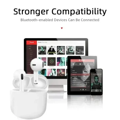 Pro4 TWS Bluetooth Earphone 9D Stereo Wireless Headphone In-Ear HiFi Earbud HandsFree Headset With Microphone For Xiaomi iPhone - Image 6