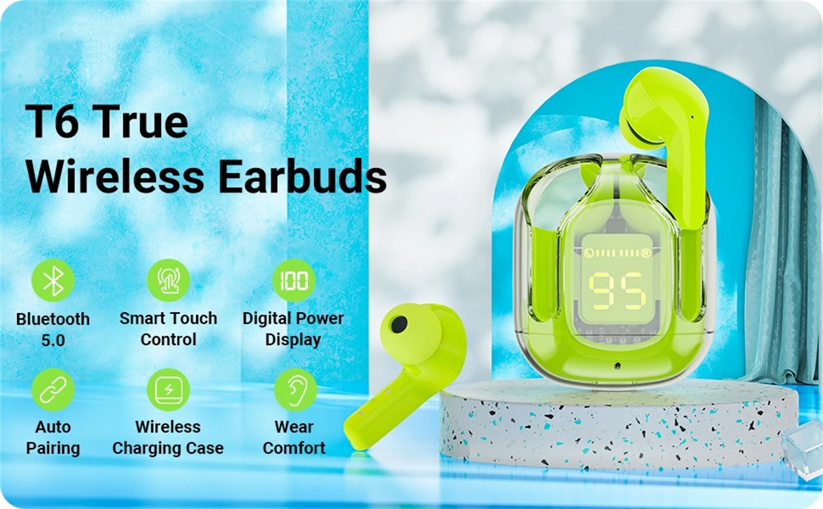 Air31 Tws Earpuds Wireless Bluetooth 5.0 Sport Gaming Headsets Noise Reduction Earbuds Mic Headphones with LED Display Earphones