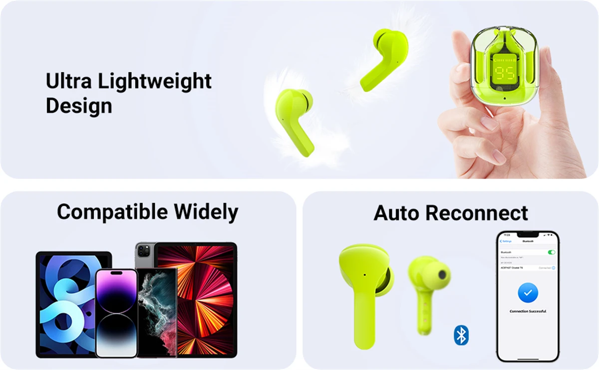 Air31 Tws Earpuds Wireless Bluetooth 5.0 Sport Gaming Headsets Noise Reduction Earbuds Mic Headphones with LED Display Earphones