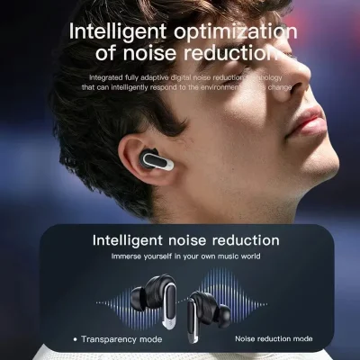 V8 screen display wireless Bluetooth earphones ANC active noise cancelling earbuds in ear earphones with built-in microphone - Image 4