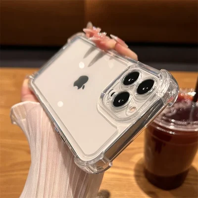 Luxury Shockproof Transparent Case For iPhone 15 14 13 12 11 Pro Max X Xs XR Max 7 8 Plus Bumper Cases Cover - Image 5