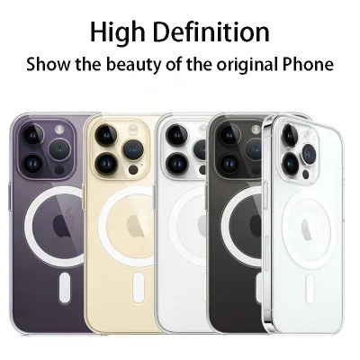 Luxury Magnetic Wireless Charge For Magsafe Case for iPhone 16 15 14 13 12 11 Pro XR XS Max 7 8 Plus Back Cover Transparent Case - Image 6