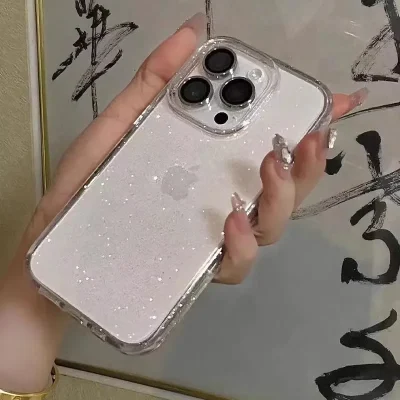 Luxury Bling Glitter Clear Phone Case For iPhone 16 15 14 13 12 11 Pro Max X XR XS 7 8 Plus Shockproof Transparent Soft Cover - Image 2