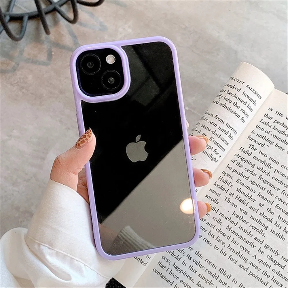 Candy Shockproof Silicone Bumper Phone Case For iPhone 16 15 14 11 12 13 Pro Max XS XR 8 7Plus Transparent Protection Back Cover