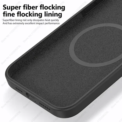 For Magsafe Liquid Silicone Magnetic Case For iPhone 16 15 13 12 11 14 Pro Max 16 Plus Wireless Charging Shockproof Accessories - Image 3