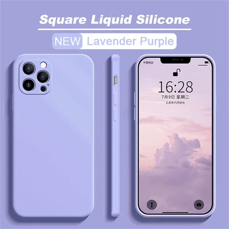 Luxury Liquid Silicone Shockproof Case for iPhone 11 12 13 14 15 Pro Max 7 8 14 15 Plus X XS XR Max Mini Back Soft Cover Funda