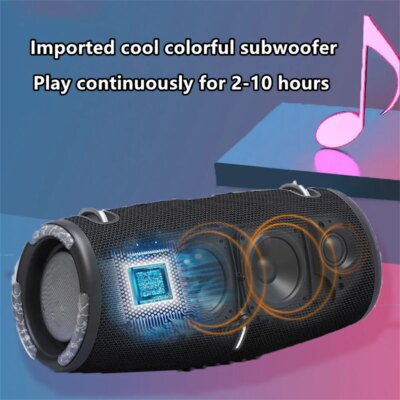 Portable Waterproof 100W High Power Bluetooth Speaker RGB Colorful Light Wireless Subwoofer 360 Stereo Surround TWS FM Boom Box - Image 3