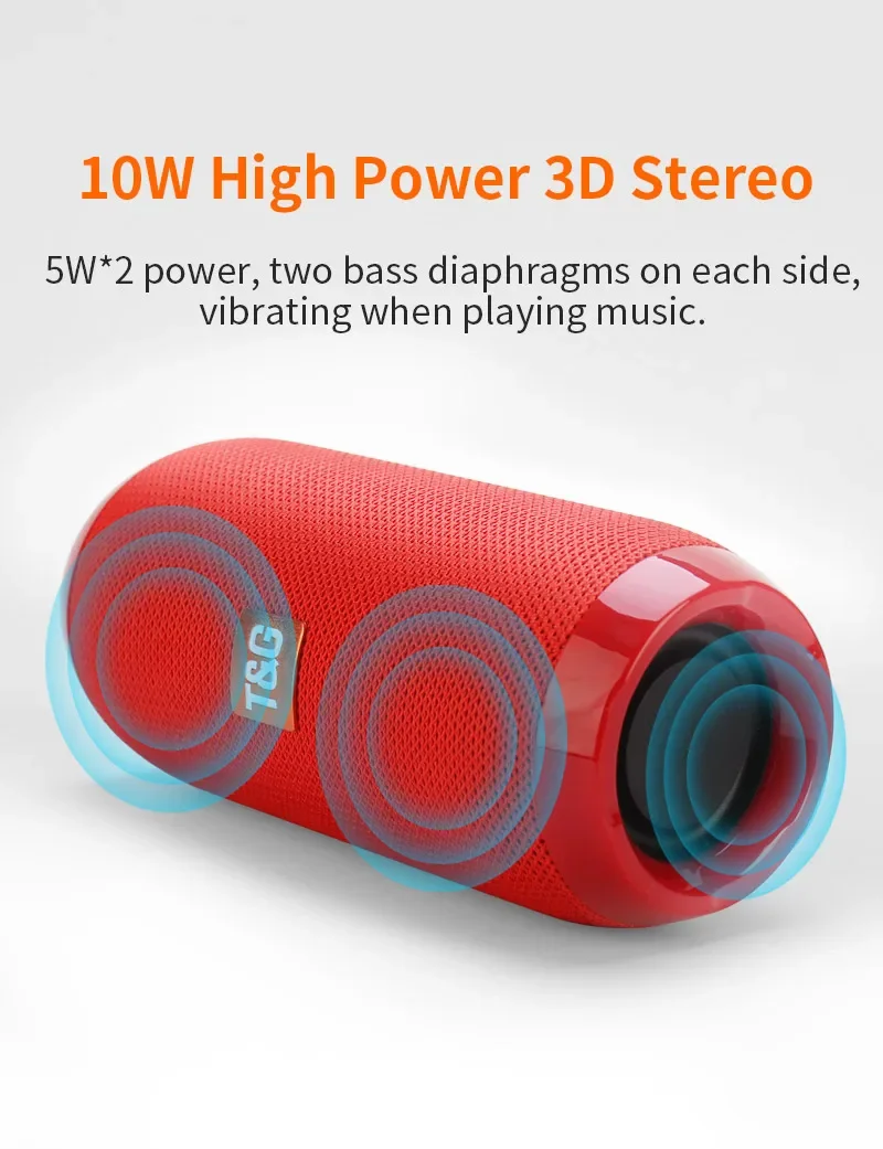 Portable Speaker Wireless Bluetooth-compatible Subwoofer Outdoor Waterproof Loudspeaker Stereo Surround Support FM RadioTF Portable Speaker Wireless Bluetooth-compatible Subwoofer Outdoor Waterproof Loudspeaker Stereo Surround Support FM RadioTF