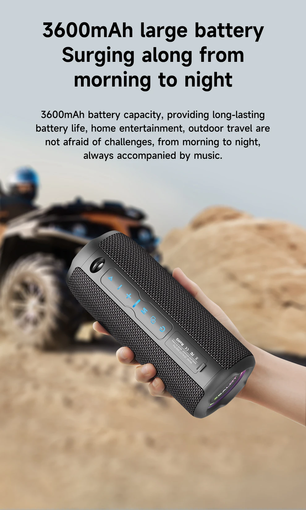 ZEALOT-S49PRO Portable Bluetooth Speaker 20W IPX6 Waterproof Powerful Sound Box Bass Boost Dual Pairing True Wireless Speaker ZEALOT-S49PRO Portable Bluetooth Speaker 20W IPX6 Waterproof Powerful Sound Box Bass Boost Dual Pairing True Wireless Speaker
