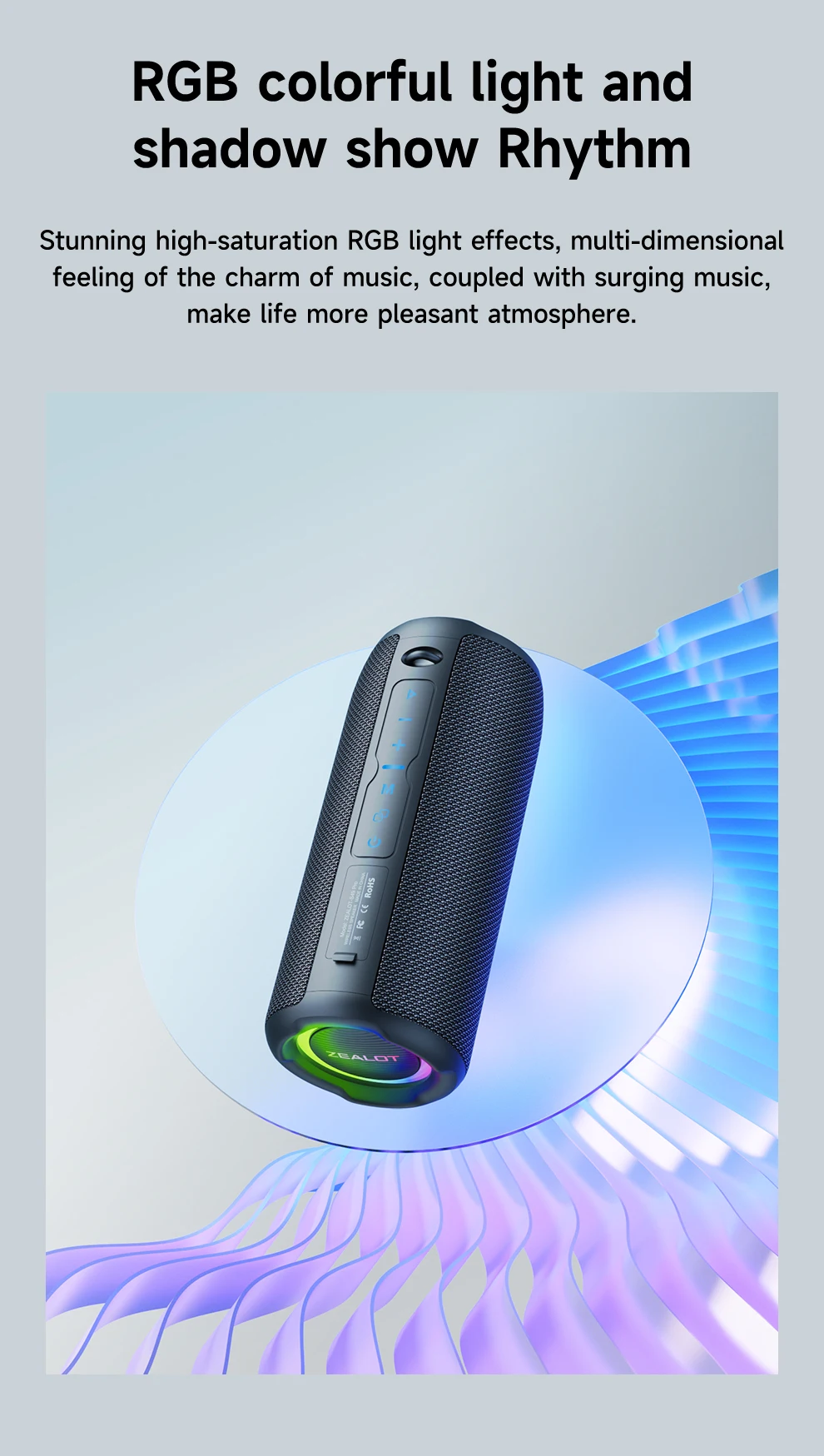 ZEALOT-S49PRO Portable Bluetooth Speaker 20W IPX6 Waterproof Powerful Sound Box Bass Boost Dual Pairing True Wireless Speaker ZEALOT-S49PRO Portable Bluetooth Speaker 20W IPX6 Waterproof Powerful Sound Box Bass Boost Dual Pairing True Wireless Speaker
