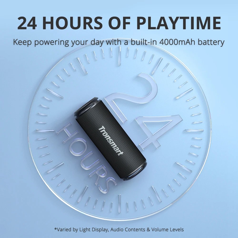 Tronsmart T7 Lite Bluetooth Speaker Enhanced Bass Portable Speaker with 24H Playtime, APP Control, IPX7 Waterproof for Camping - Image 5