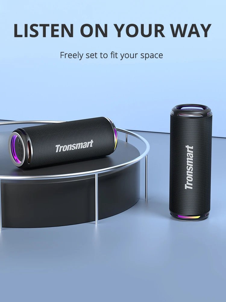 Tronsmart T7 Lite Bluetooth Speaker Enhanced Bass Portable Speaker with 24H Playtime, APP Control, IPX7 Waterproof for Camping Tronsmart T7 Lite Bluetooth Speaker Enhanced Bass Portable Speaker with 24H Playtime, APP Control, IPX7 Waterproof for Camping