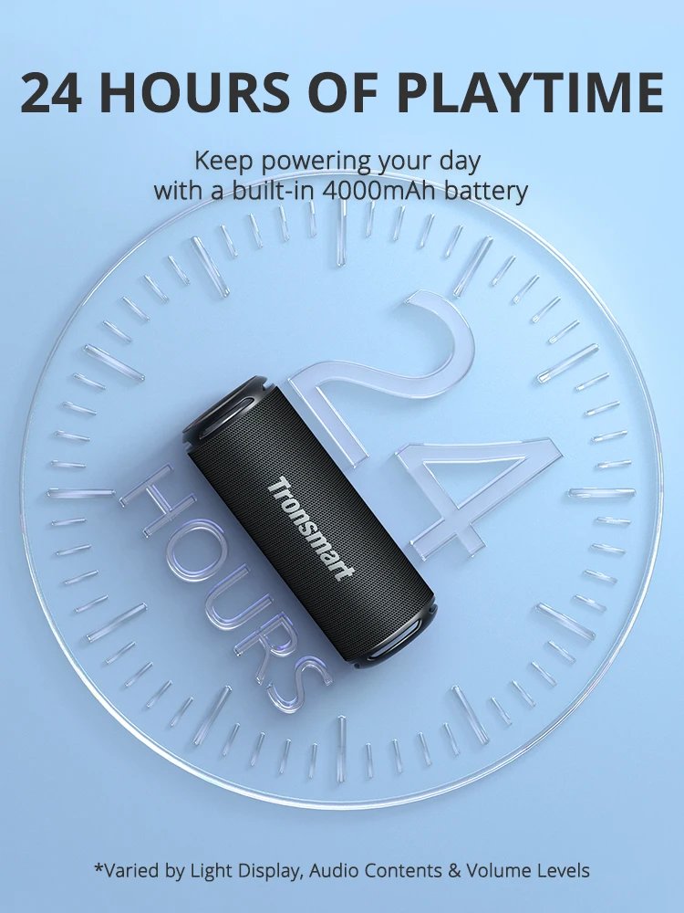 Tronsmart T7 Lite Bluetooth Speaker Enhanced Bass Portable Speaker with 24H Playtime, APP Control, IPX7 Waterproof for Camping Tronsmart T7 Lite Bluetooth Speaker Enhanced Bass Portable Speaker with 24H Playtime, APP Control, IPX7 Waterproof for Camping