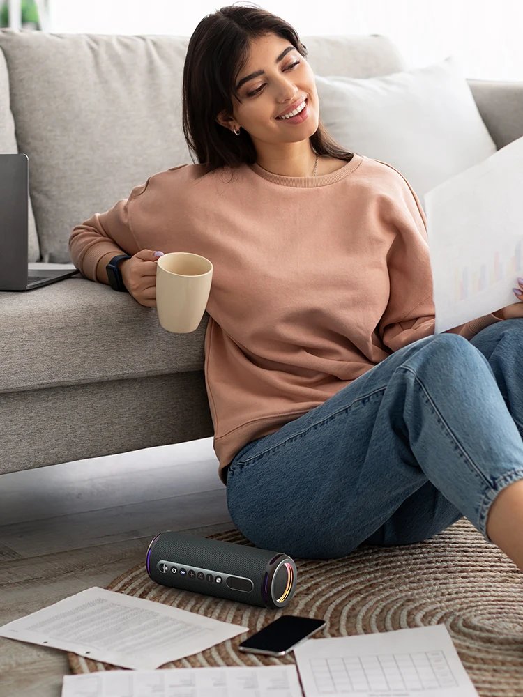 Tronsmart T7 Lite Bluetooth Speaker Enhanced Bass Portable Speaker with 24H Playtime, APP Control, IPX7 Waterproof for Camping Tronsmart T7 Lite Bluetooth Speaker Enhanced Bass Portable Speaker with 24H Playtime, APP Control, IPX7 Waterproof for Camping