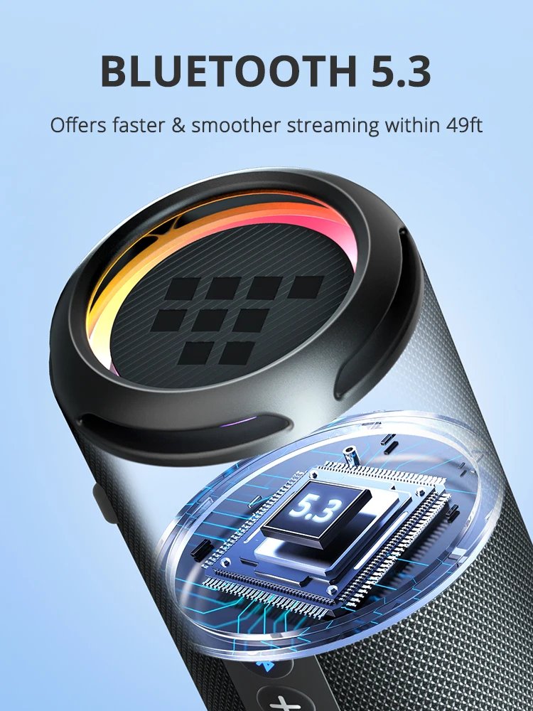 Tronsmart T7 Lite Bluetooth Speaker Enhanced Bass Portable Speaker with 24H Playtime, APP Control, IPX7 Waterproof for Camping Tronsmart T7 Lite Bluetooth Speaker Enhanced Bass Portable Speaker with 24H Playtime, APP Control, IPX7 Waterproof for Camping