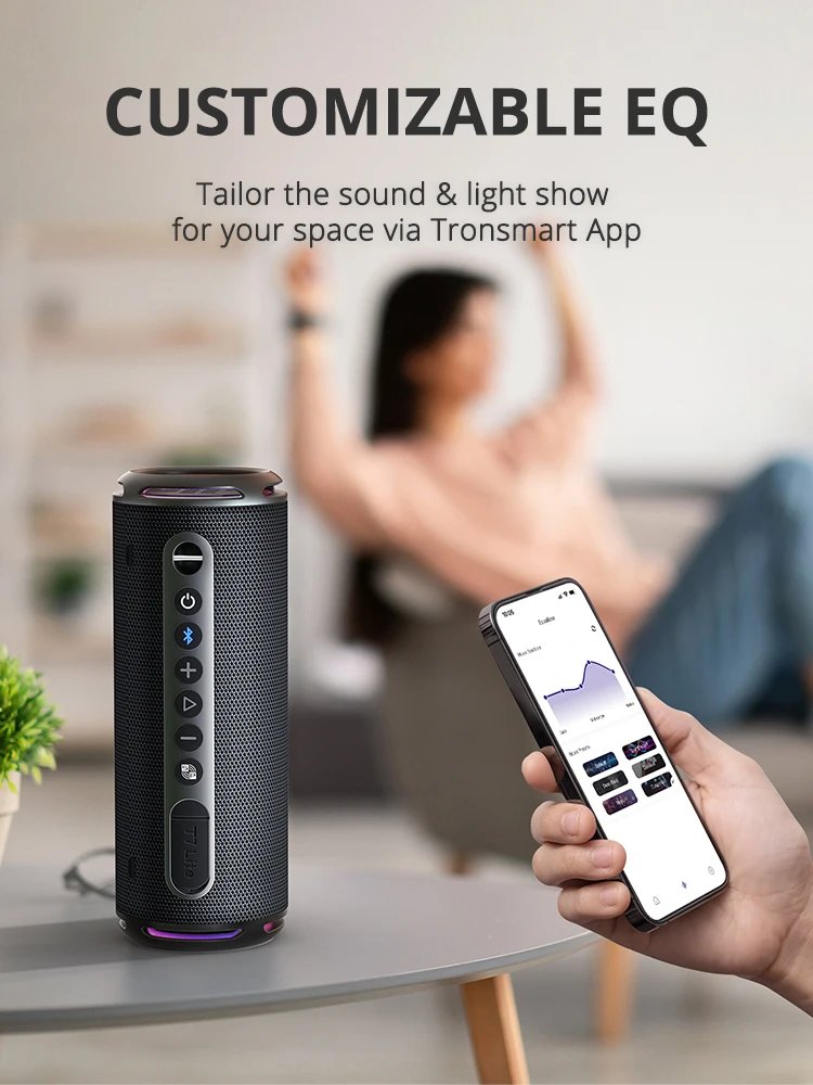 Tronsmart T7 Lite Bluetooth Speaker Enhanced Bass Portable Speaker with 24H Playtime, APP Control, IPX7 Waterproof for Camping Tronsmart T7 Lite Bluetooth Speaker Enhanced Bass Portable Speaker with 24H Playtime, APP Control, IPX7 Waterproof for Camping