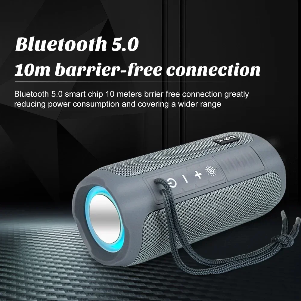 T&G TG227 Waterpro With Lamp Outdoor Portable Upright Wireless Compatible Speaker Music Player Support TF FM Radio Music Party