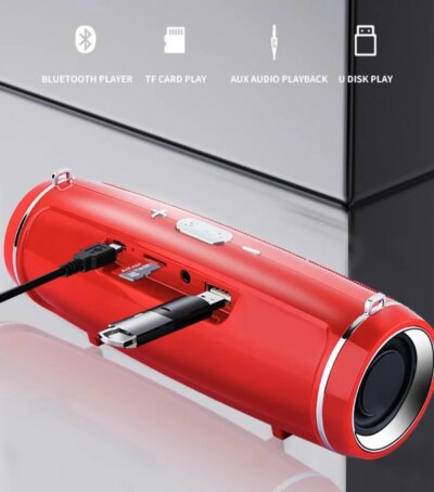 Portable Wireless Bluetooth Speaker IPX7 Waterproof Outdoor HIFI Pillar Speaker Subwoofer Stereo Speaker FM Radio TF Boom Box - Image 2