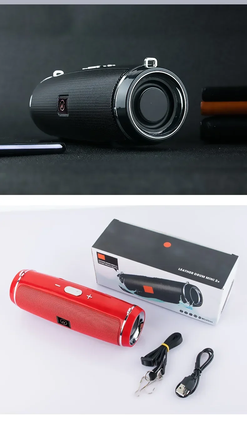 Portable Wireless Bluetooth Speaker IPX7 Waterproof Outdoor HIFI Pillar Speaker Subwoofer Stereo Speaker FM Radio TF Boom Box