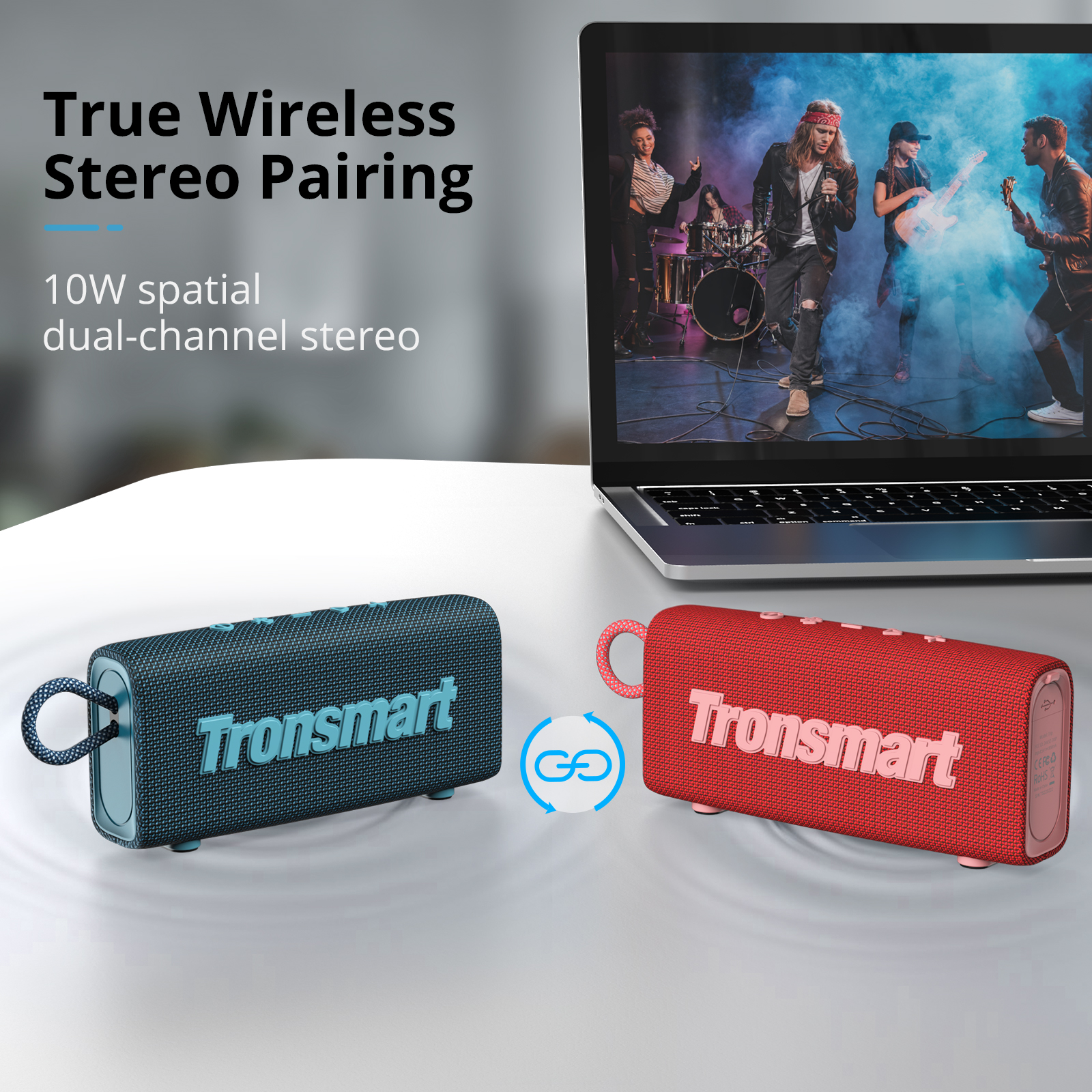 Tronsmart Trip Bluetooth 5.3 Speaker Dual-Driver Portable Speaker with IPX7 Waterproof, True Wireless Stereo for Outdoor Tronsmart Trip Bluetooth 5.3 Speaker Dual-Driver Portable Speaker with IPX7 Waterproof, True Wireless Stereo for Outdoor