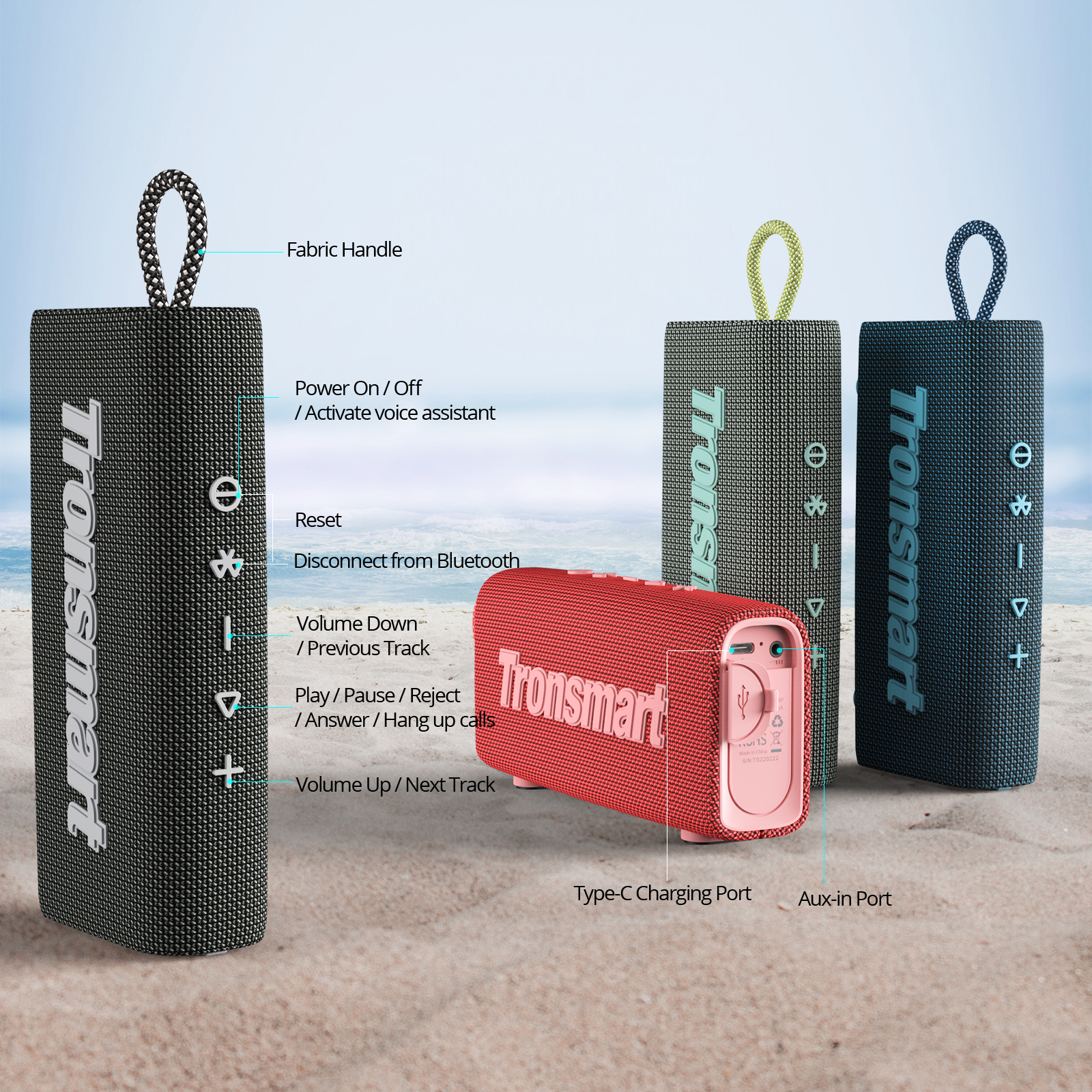 Tronsmart Trip Bluetooth 5.3 Speaker Dual-Driver Portable Speaker with IPX7 Waterproof, True Wireless Stereo for Outdoor Tronsmart Trip Bluetooth 5.3 Speaker Dual-Driver Portable Speaker with IPX7 Waterproof, True Wireless Stereo for Outdoor