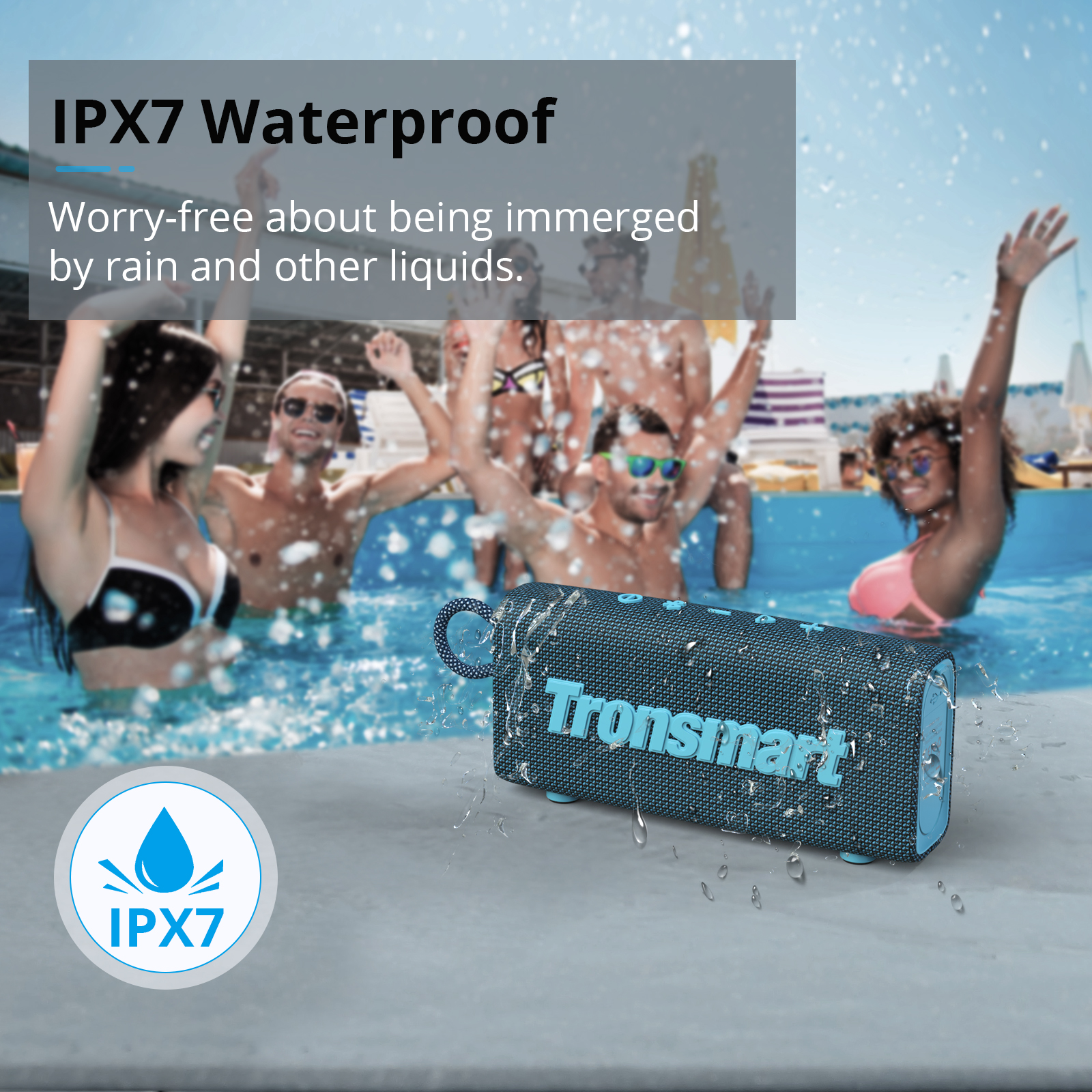 Tronsmart Trip Bluetooth 5.3 Speaker Dual-Driver Portable Speaker with IPX7 Waterproof, True Wireless Stereo for Outdoor Tronsmart Trip Bluetooth 5.3 Speaker Dual-Driver Portable Speaker with IPX7 Waterproof, True Wireless Stereo for Outdoor