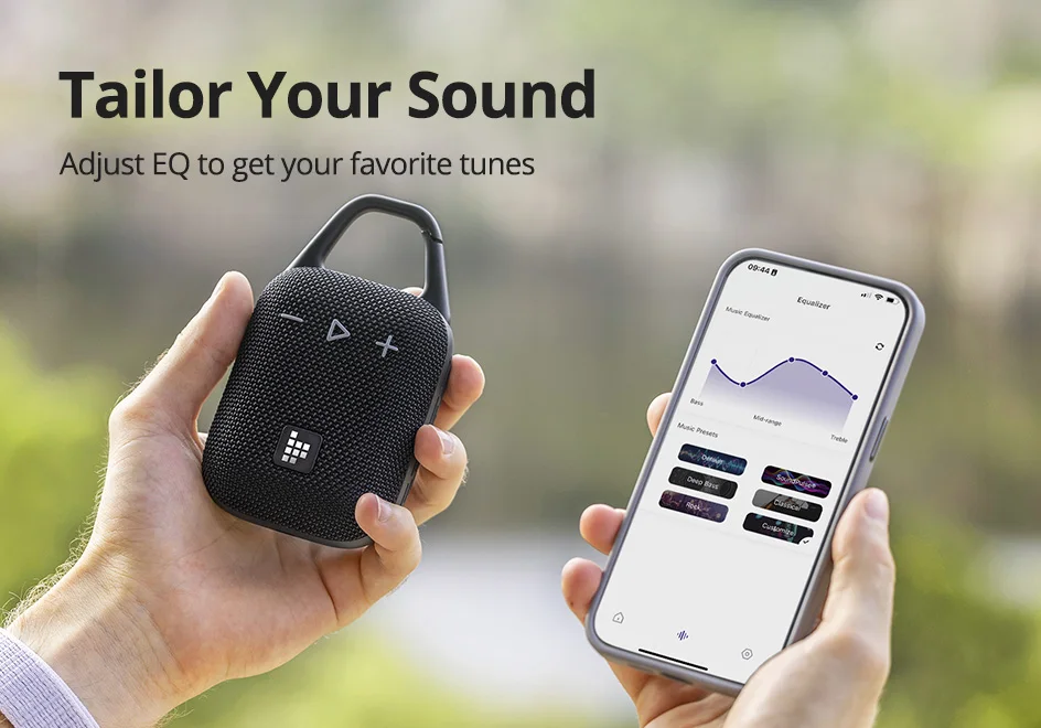 Tronsmart Mirtune H1 Speaker Portable Bluetooth Speaker with Hook, IPX7 Waterproof, 20H Playtime, for Camping, Hiking, Outdoor Tronsmart Mirtune H1 Speaker Portable Bluetooth Speaker with Hook, IPX7 Waterproof, 20H Playtime, for Camping, Hiking, Outdoor