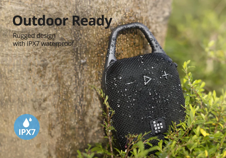 Tronsmart Mirtune H1 Speaker Portable Bluetooth Speaker with Hook, IPX7 Waterproof, 20H Playtime, for Camping, Hiking, Outdoor Tronsmart Mirtune H1 Speaker Portable Bluetooth Speaker with Hook, IPX7 Waterproof, 20H Playtime, for Camping, Hiking, Outdoor