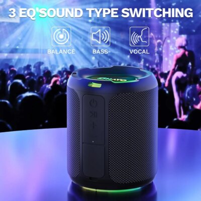 Ohayo X3 Portable Bluetooth Speaker, BT5.3 Wireless Speaker 40W Bass Diaphragms with Multi RGB Light, IPX7 Waterproof,TF & AUX - Image 4