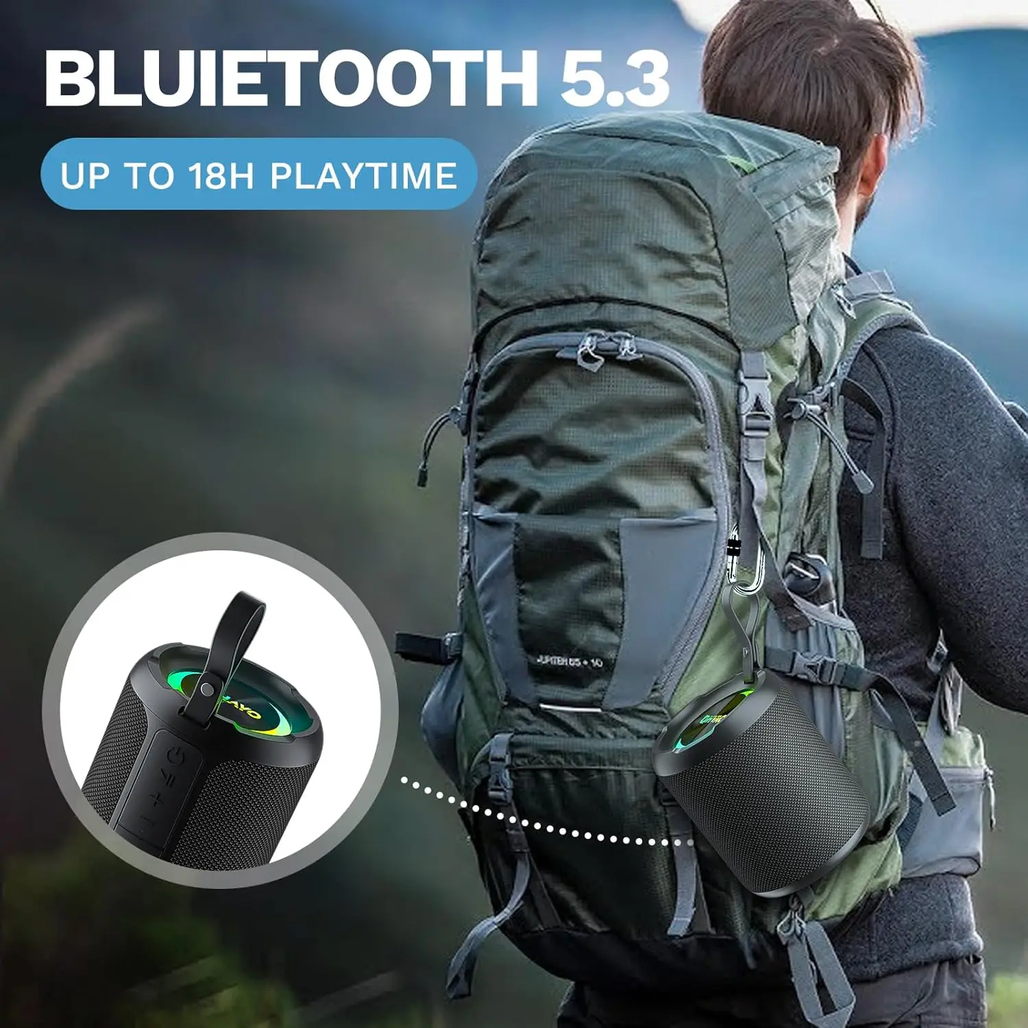Ohayo X3 Portable Bluetooth Speaker, BT5.3 Wireless Speaker 40W Bass Diaphragms with Multi RGB Light, IPX7 Waterproof,TF & AUX Ohayo X3 Portable Bluetooth Speaker, BT5.3 Wireless Speaker 40W Bass Diaphragms with Multi RGB Light, IPX7 Waterproof,TF & AUX
