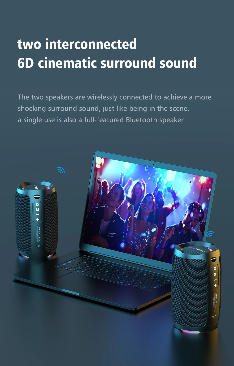 ZEALOT S49 Portable Bluetooth Speaker 20W IPX7 Waterproof Powerful Sound Box Bass Boost Dual Pairing TF, TWS, USB ZEALOT S49 Portable Bluetooth Speaker 20W IPX7 Waterproof Powerful Sound Box Bass Boost Dual Pairing TF, TWS, USB