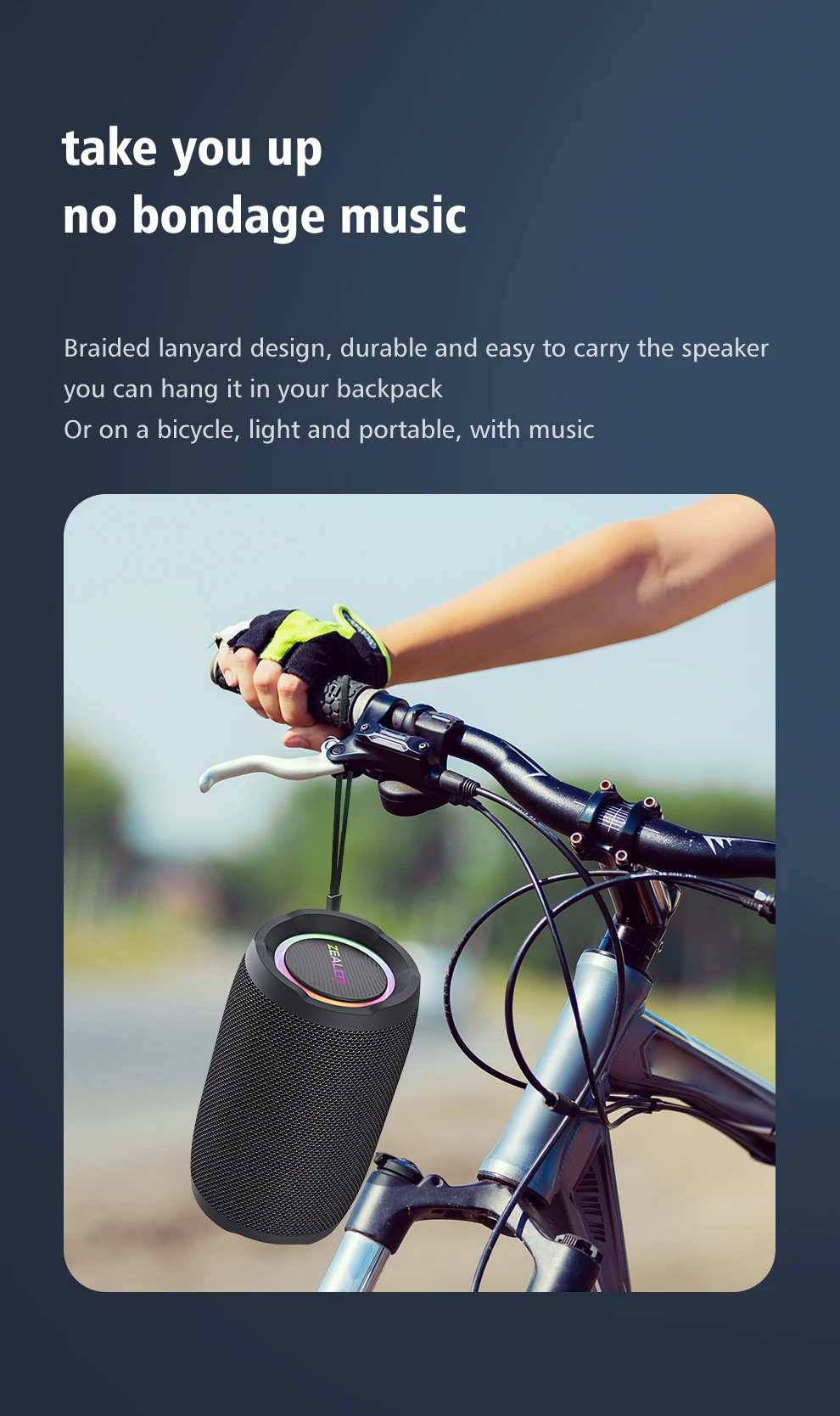 ZEALOT S49 Portable Bluetooth Speaker 20W IPX7 Waterproof Powerful Sound Box Bass Boost Dual Pairing TF, TWS, USB ZEALOT S49 Portable Bluetooth Speaker 20W IPX7 Waterproof Powerful Sound Box Bass Boost Dual Pairing TF, TWS, USB