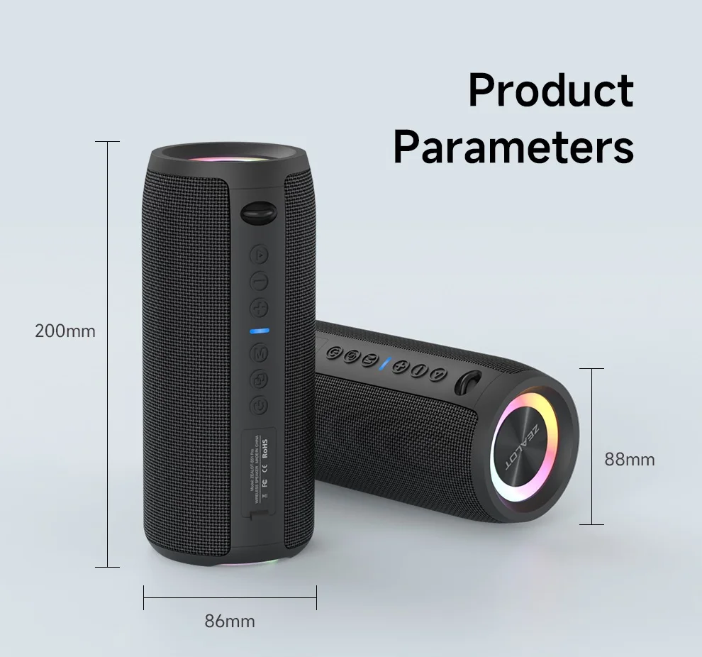 ZEALOT-S51Pro 40W High-power Bluetooth Speaker 3D Stereo Bass Bluetooth Speaker Portable IPX5 Waterproof Suitable TWS Boom Box ZEALOT-S51Pro 40W High-power Bluetooth Speaker 3D Stereo Bass Bluetooth Speaker Portable IPX5 Waterproof Suitable TWS Boom Box
