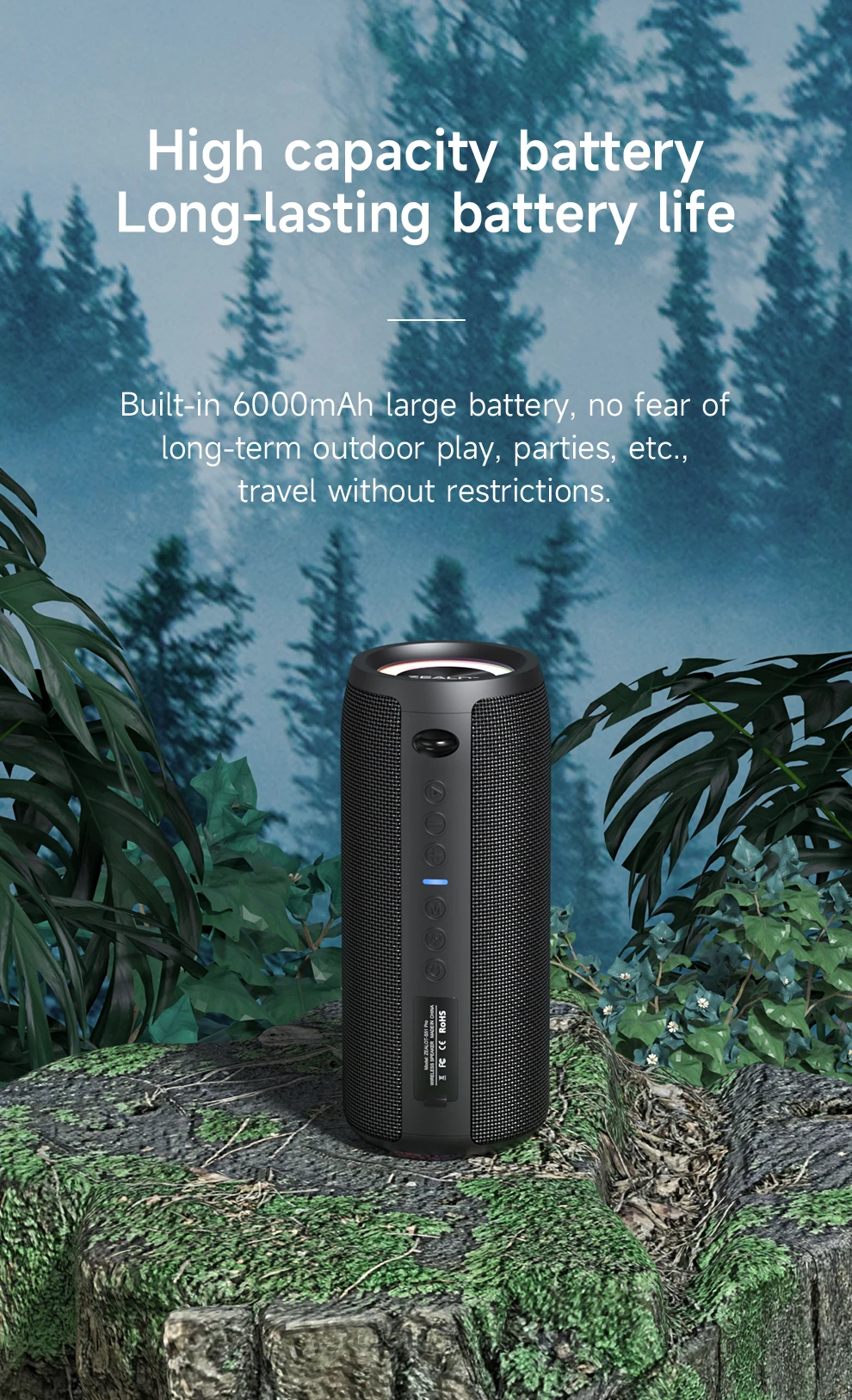 ZEALOT-S51Pro 40W High-power Bluetooth Speaker 3D Stereo Bass Bluetooth Speaker Portable IPX5 Waterproof Suitable TWS Boom Box ZEALOT-S51Pro 40W High-power Bluetooth Speaker 3D Stereo Bass Bluetooth Speaker Portable IPX5 Waterproof Suitable TWS Boom Box
