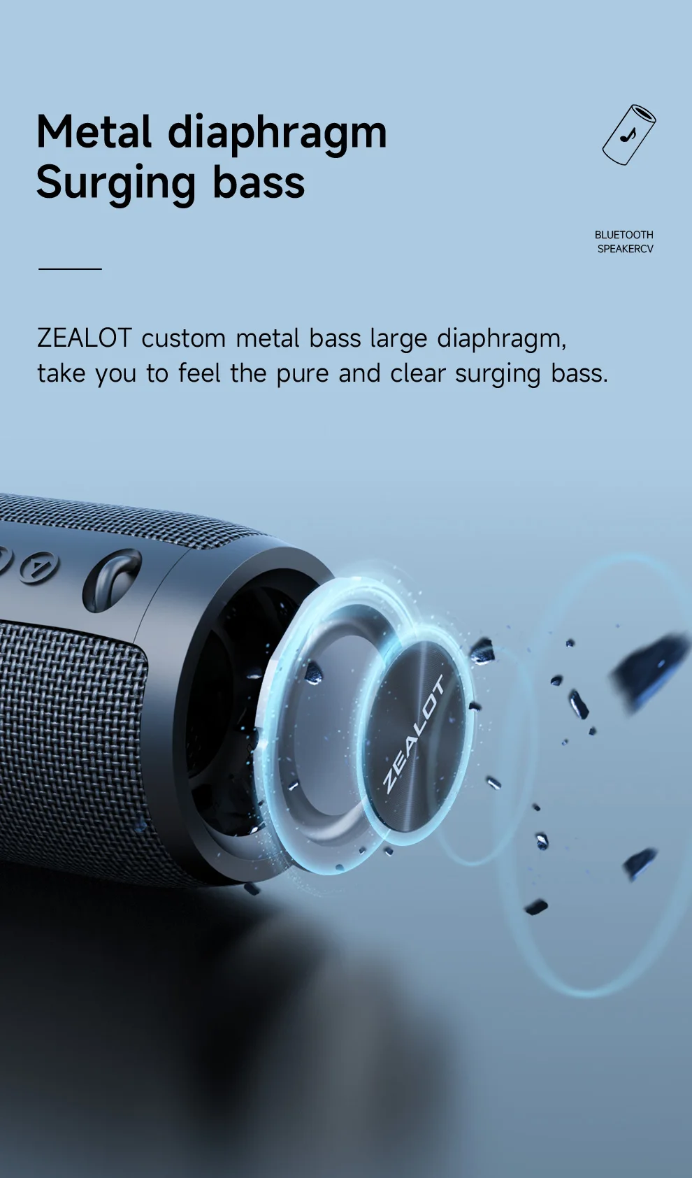 ZEALOT-S51Pro 40W High-power Bluetooth Speaker 3D Stereo Bass Bluetooth Speaker Portable IPX5 Waterproof Suitable TWS Boom Box ZEALOT-S51Pro 40W High-power Bluetooth Speaker 3D Stereo Bass Bluetooth Speaker Portable IPX5 Waterproof Suitable TWS Boom Box