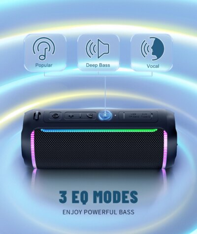 Ortizan X30 Portable Bluetooth Speakers Bass Boost 40W Powerful Wireless IPX7 Waterproof Speaker with 6600mAh Battery USB/TF/AUX - Image 5
