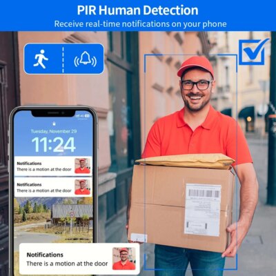 5G 2.4G WiFi Video Doorbell 1080P Tuya Smart Outdoor Wireless Intercom Waterproof Wireless Camera with AC/DC Power Ringing Bell - Image 5