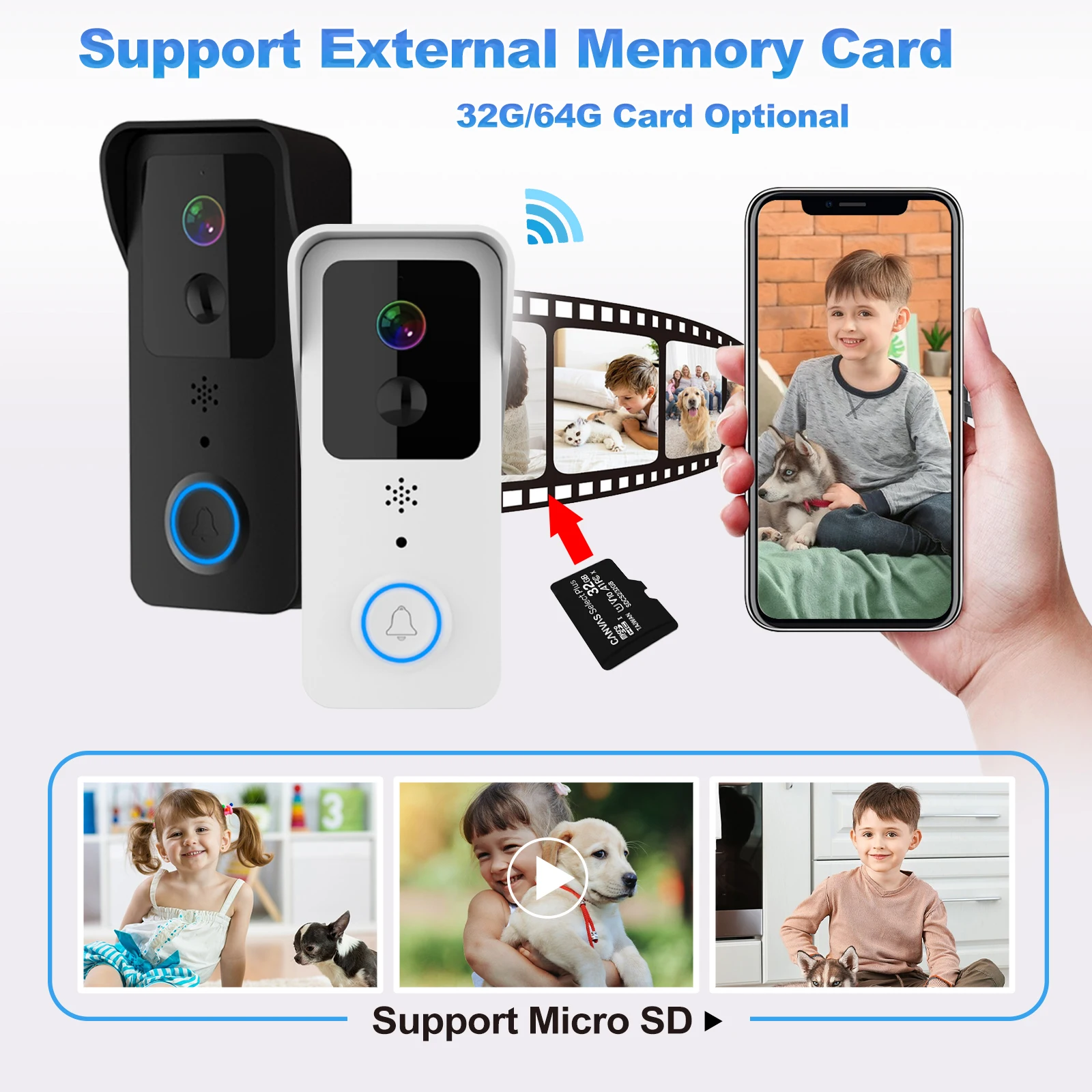 5G 2.4G WiFi Video Doorbell 1080P Tuya Smart Outdoor Wireless Intercom Waterproof Wireless Camera with AC/DC Power Ringing Bell 5G 2.4G WiFi Video Doorbell 1080P Tuya Smart Outdoor Wireless Intercom Waterproof Wireless Camera with AC/DC Power Ringing Bell