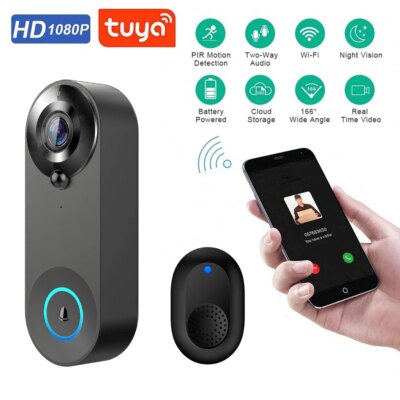 1080P Wireless Video Doorbell Camera WiFi Smart Door Bell Tuya Smart Home Security Motion Detect Night Vision Intercom Doorbell - Image 5