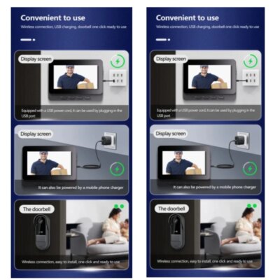 Wireless intercom Doorbell HD Night Vision 4.3in lPs screen Waterproof Visual Doorbell camera smart Home security Video By Bell - Image 5