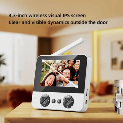 4.3 "Video intercom outdoor wireless doorbell smart home video doorbell with infrared night vision visual surveillance camera - Image 5