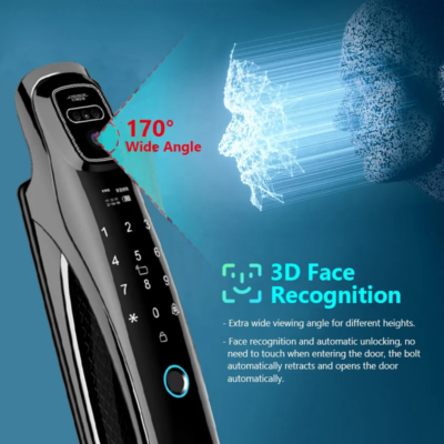 Alexa Voice Control Tuya APP Face Recognition Smart Door Lock Electronic Digital Door Lock Fully Automatic Door Lock With Camera - Image 2