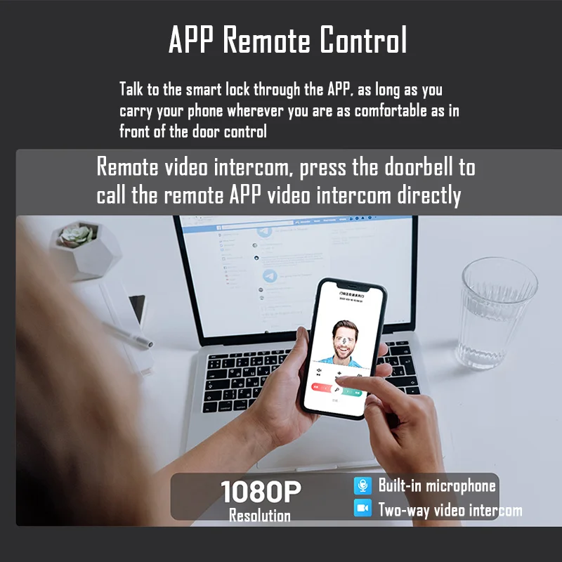 Alexa Voice Control Tuya APP Face Recognition Smart Door Lock Electronic Digital Door Lock Fully Automatic Door Lock With Camera